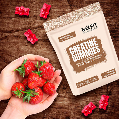 Creatine Monohydrate Gummies, Strawberry Flavor (200 Gummies, 4000mg/Serving)