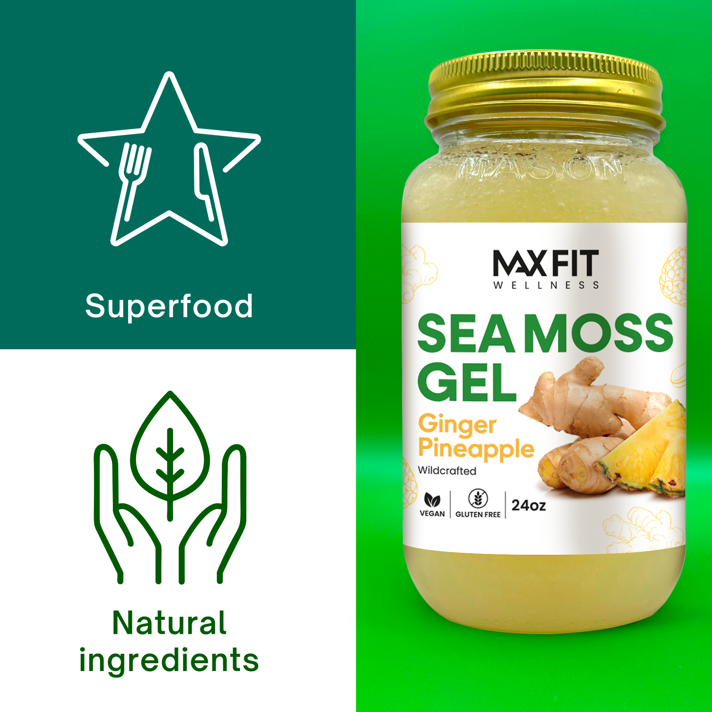 Ginger Pineapple Sea Moss Gel 24oz