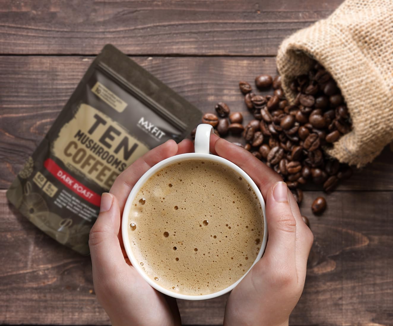 Dark Roast Instant Mushroom Coffee (60 Servings)