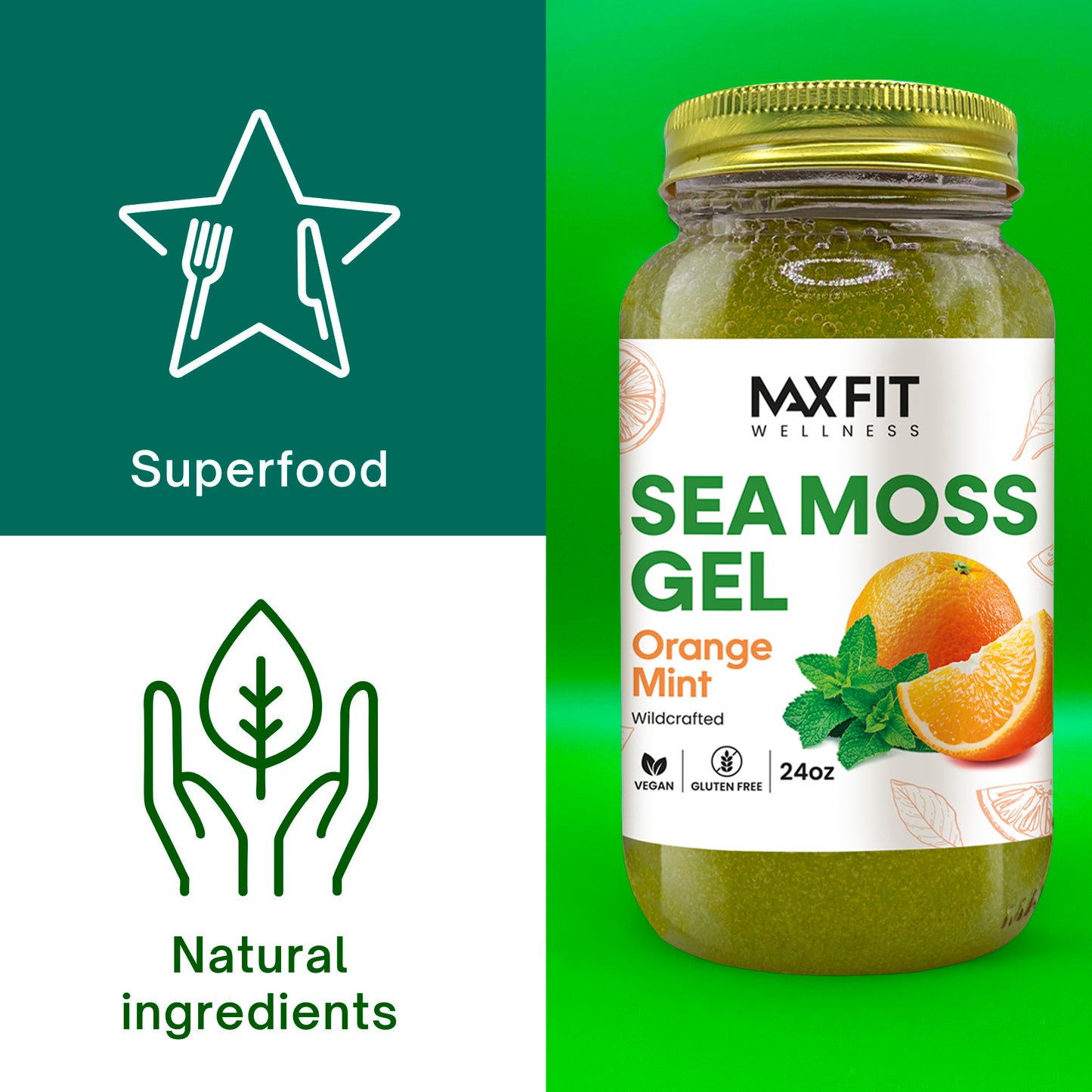 Orange Mint Sea Moss Gel 24oz