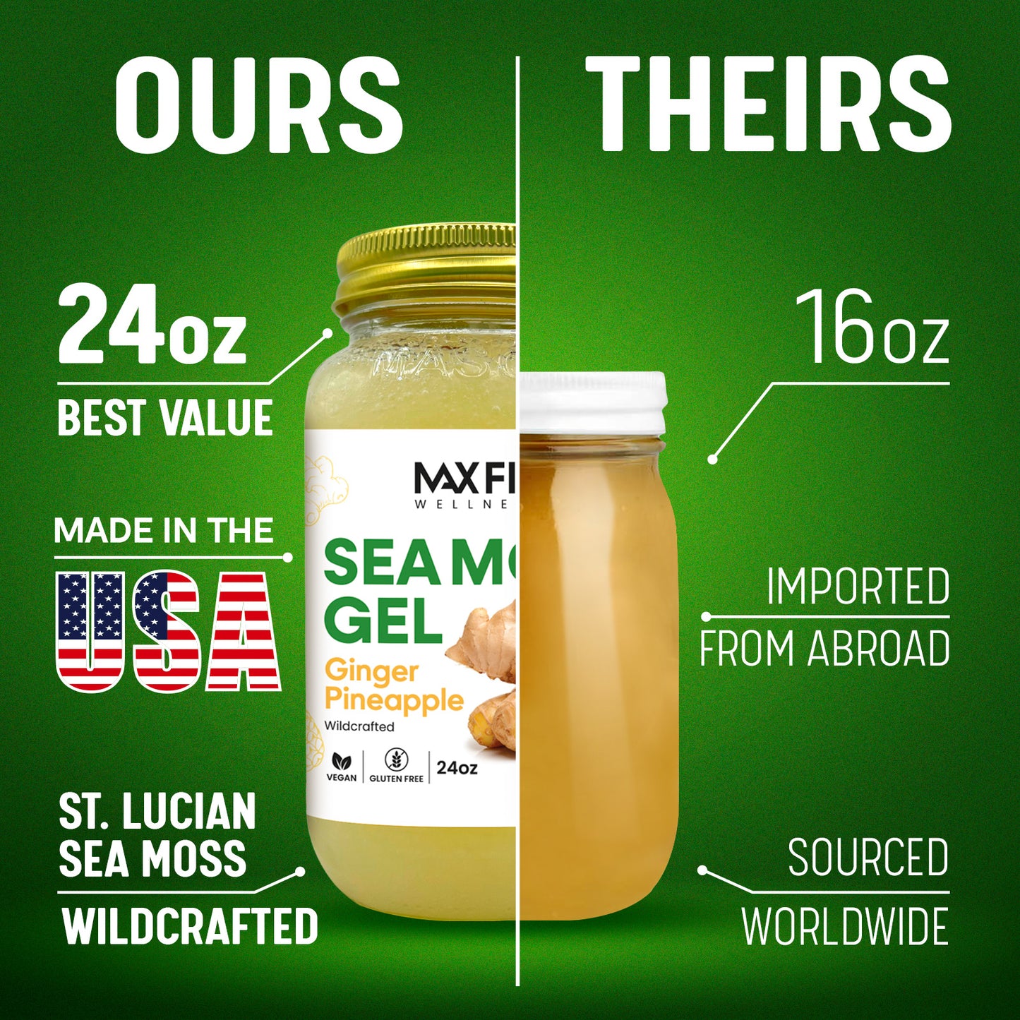 Ginger Pineapple Sea Moss Gel 24oz