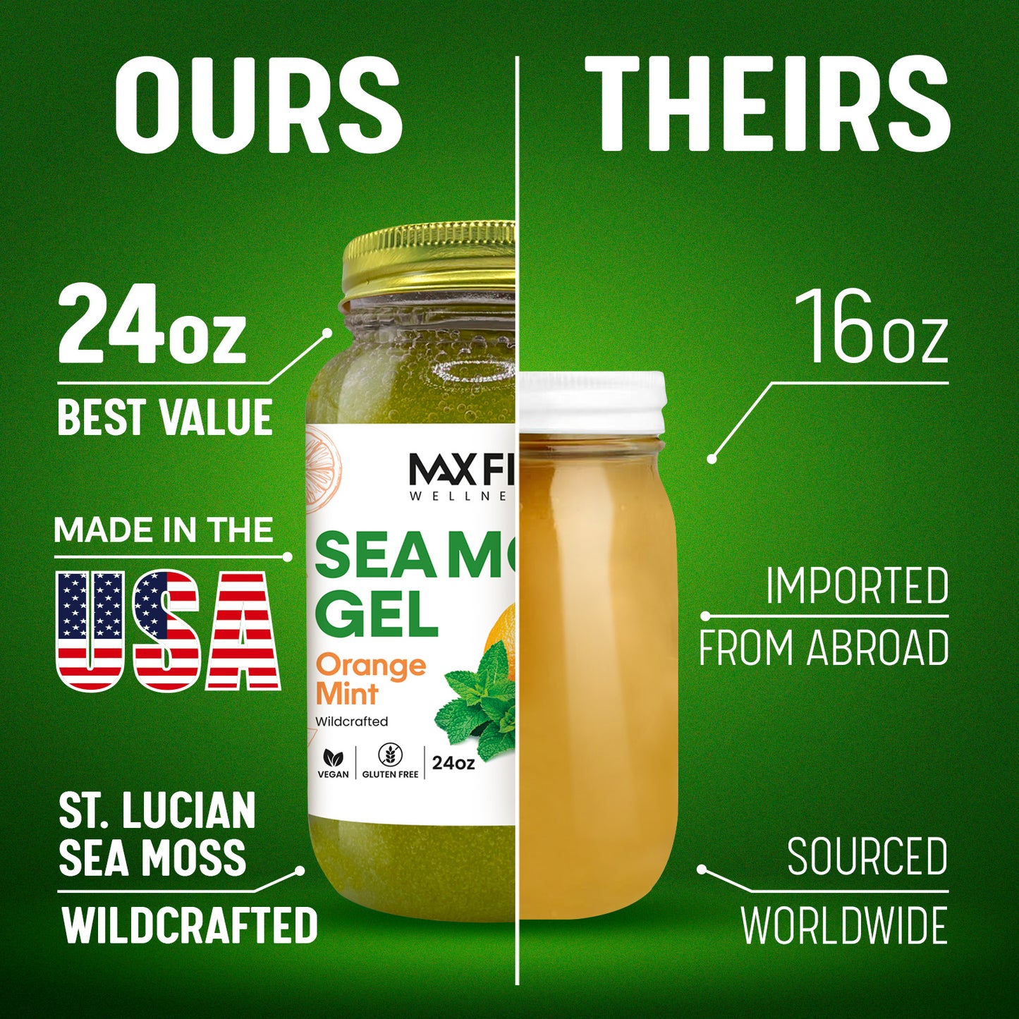Orange Mint Sea Moss Gel 24oz