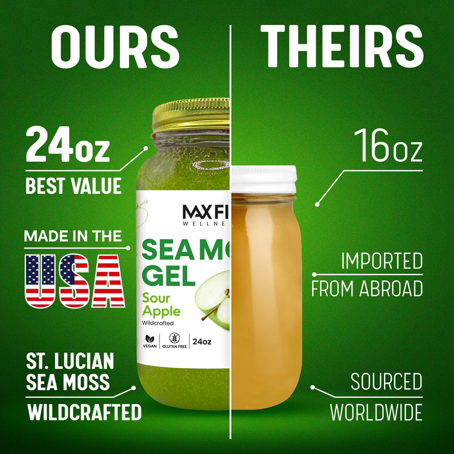 Sour Apple Sea Moss Gel 24oz