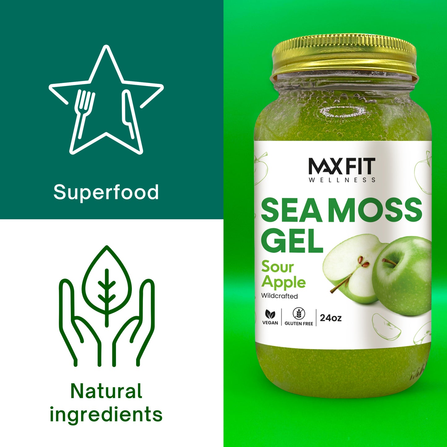 Sour Apple Sea Moss Gel 24oz