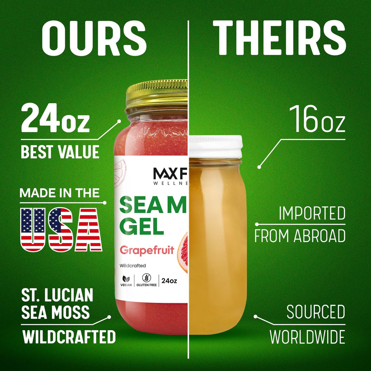 Grapefruit Sea Moss Gel 24oz