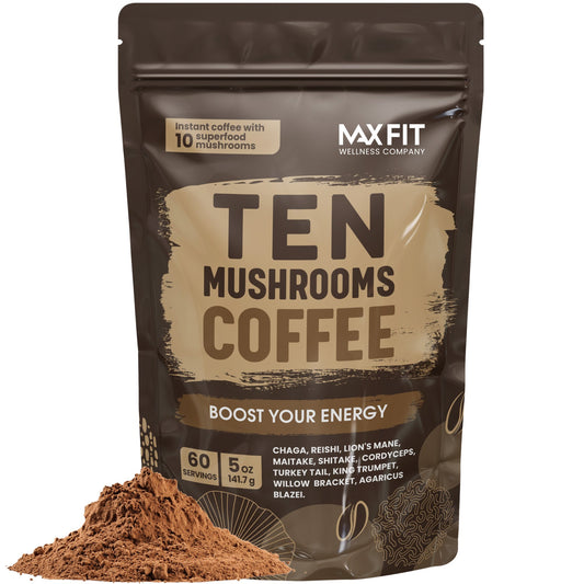 10 Mushrooms Instant Coffee - Max Fit Wellness