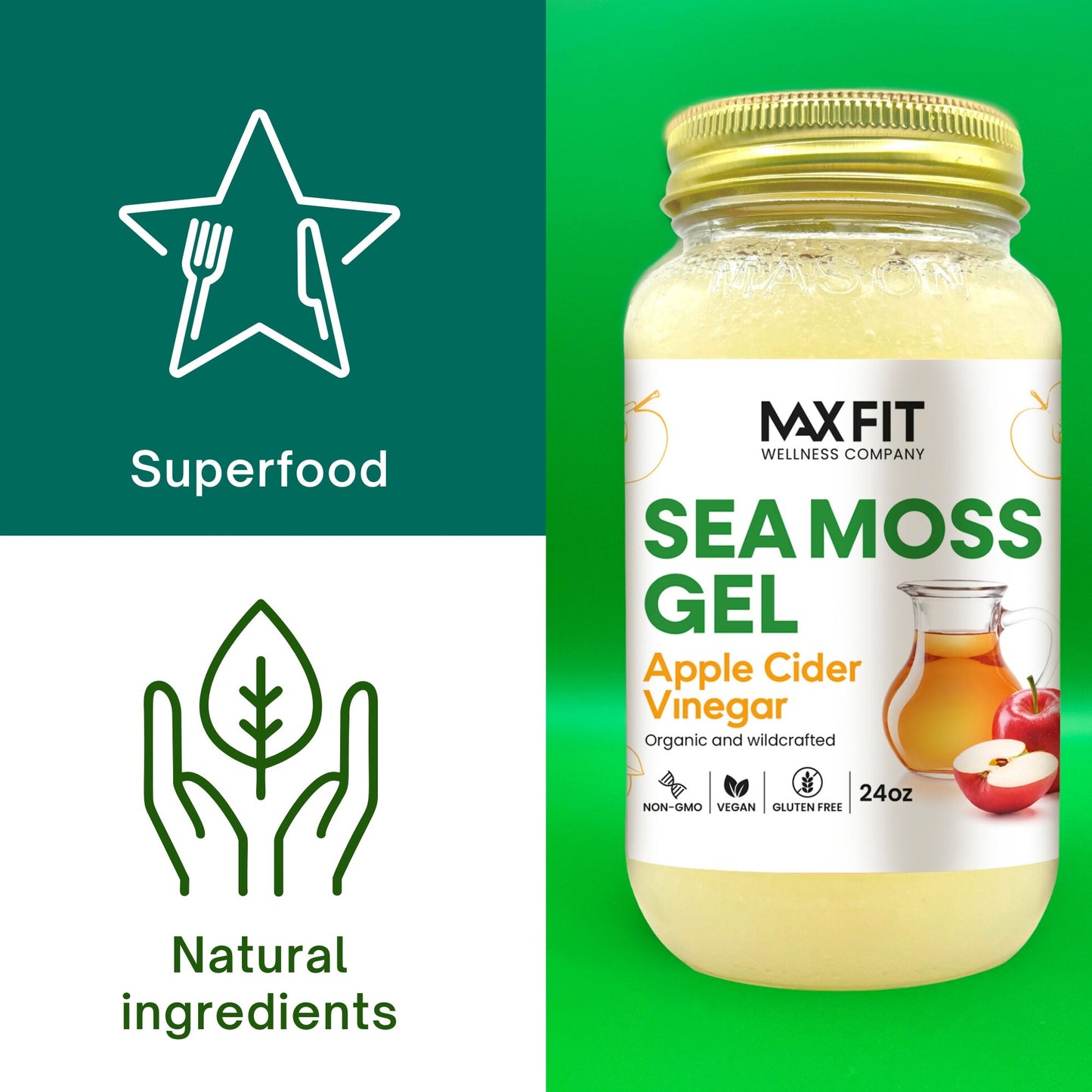 Apple Cider Vinegar Sea Moss Gel 24oz - Max Fit Wellness