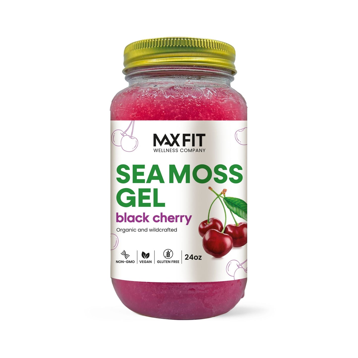 Black Cherry Sea Moss Gel 24oz - 1800SEAMOSS.com