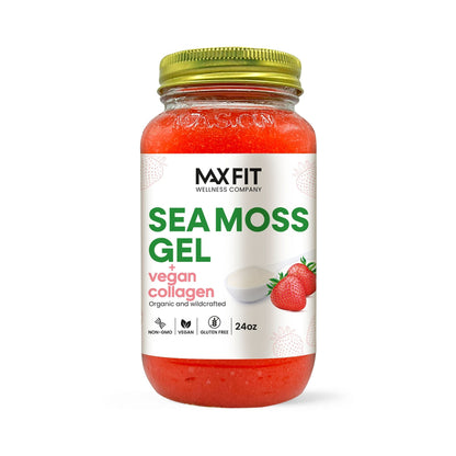 Collagen Strawberry Sea Moss Gel 24oz - 1800SEAMOSS.com