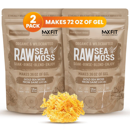 Sea Moss 2-Pack | Makes 72oz of Gel | Wild Harvested - Max Fit Wellness
