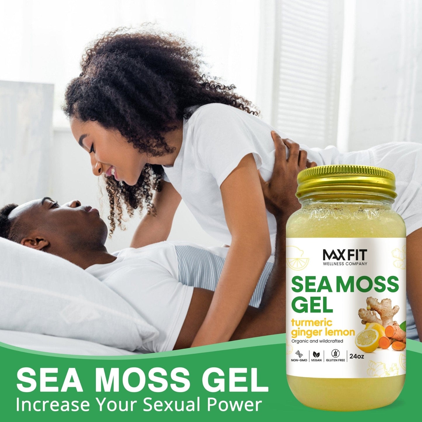 TURMERIC GINGER LEMON SEA MOSS GEL 24oz - 1800SEAMOSS.com