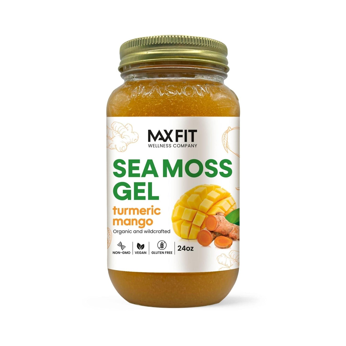 Turmeric Mango Sea Moss Gel 24oz - 1800SEAMOSS.com