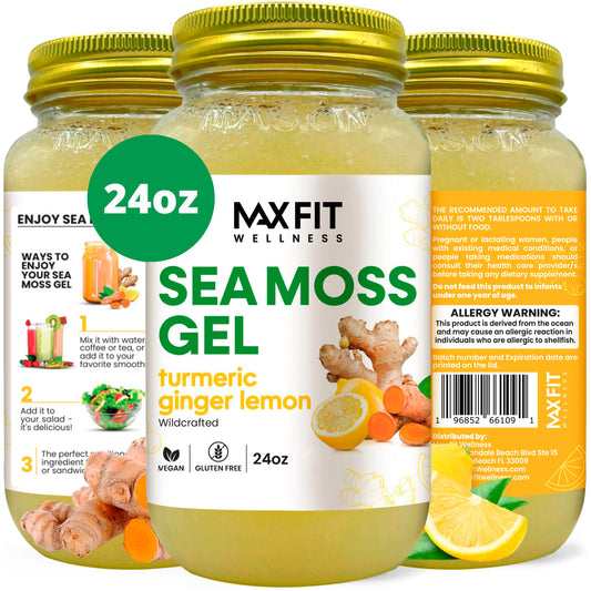 Turmeric Ginger Lemon Sea Moss Gel 24oz
