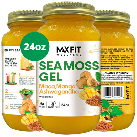 Maca Ashwagandha Mango Sea Moss Gel 24oz