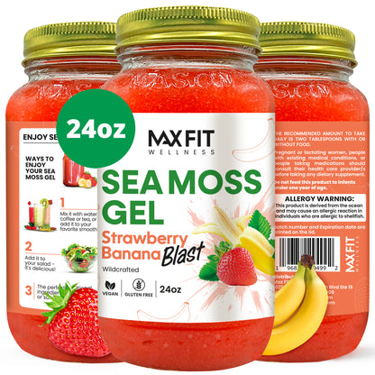 Strawberry Banana Sea Moss Gel 24oz
