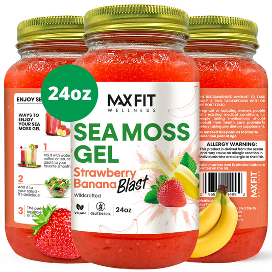 Strawberry Banana Sea Moss Gel 24oz