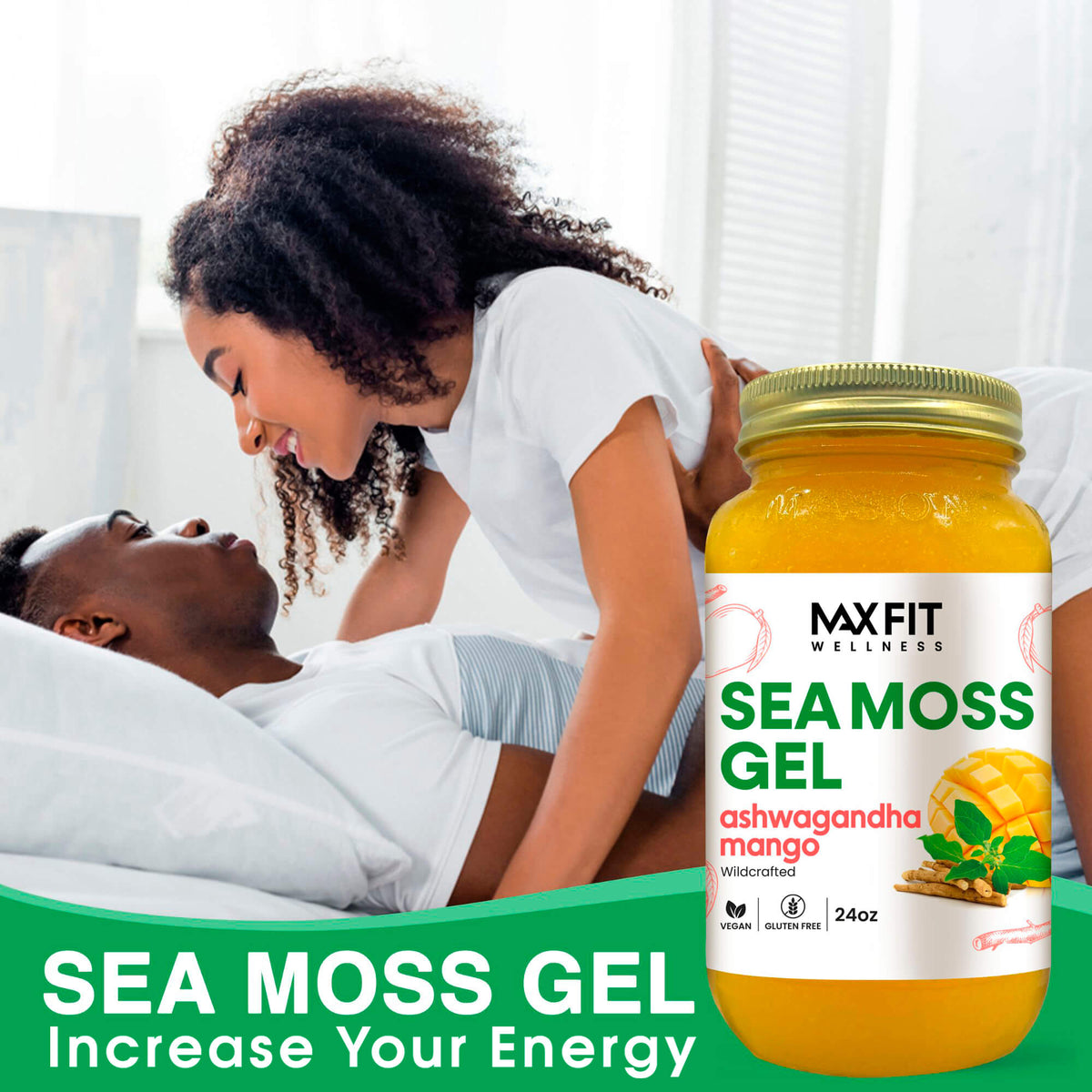 Ashwagandha Mango Sea Moss Gel 24oz