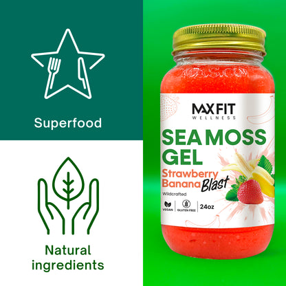 Strawberry Banana Sea Moss Gel 24oz