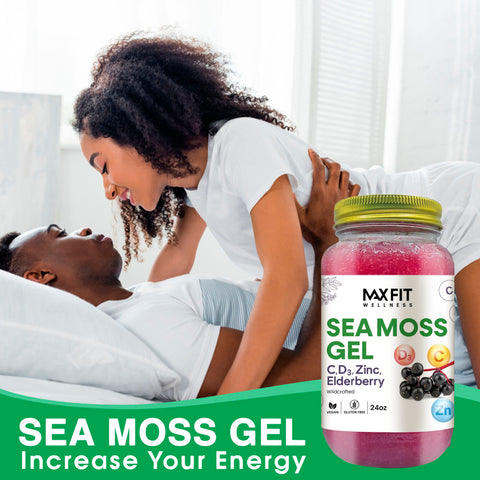 Elderberry + Vitamins C, D3, Zinc Sea Moss Gel 24oz