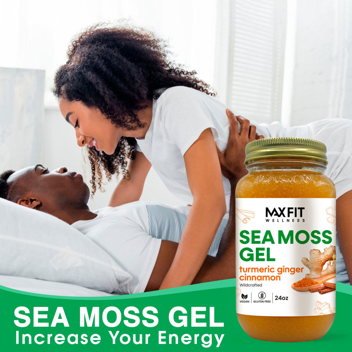 Turmeric Ginger Cinnamon Sea Moss Gel 24oz