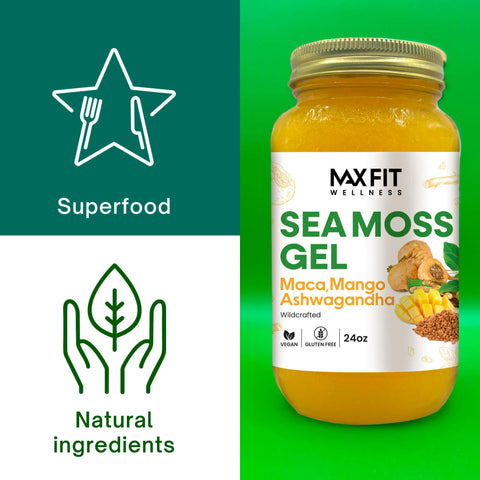 Maca Ashwagandha Mango Sea Moss Gel 24oz