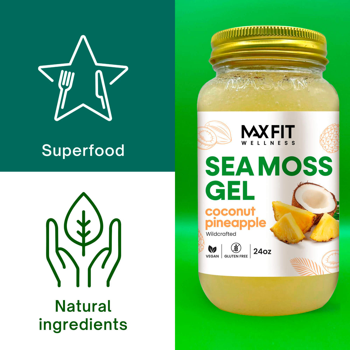 Coconut Pineapple Sea Moss Gel 24oz