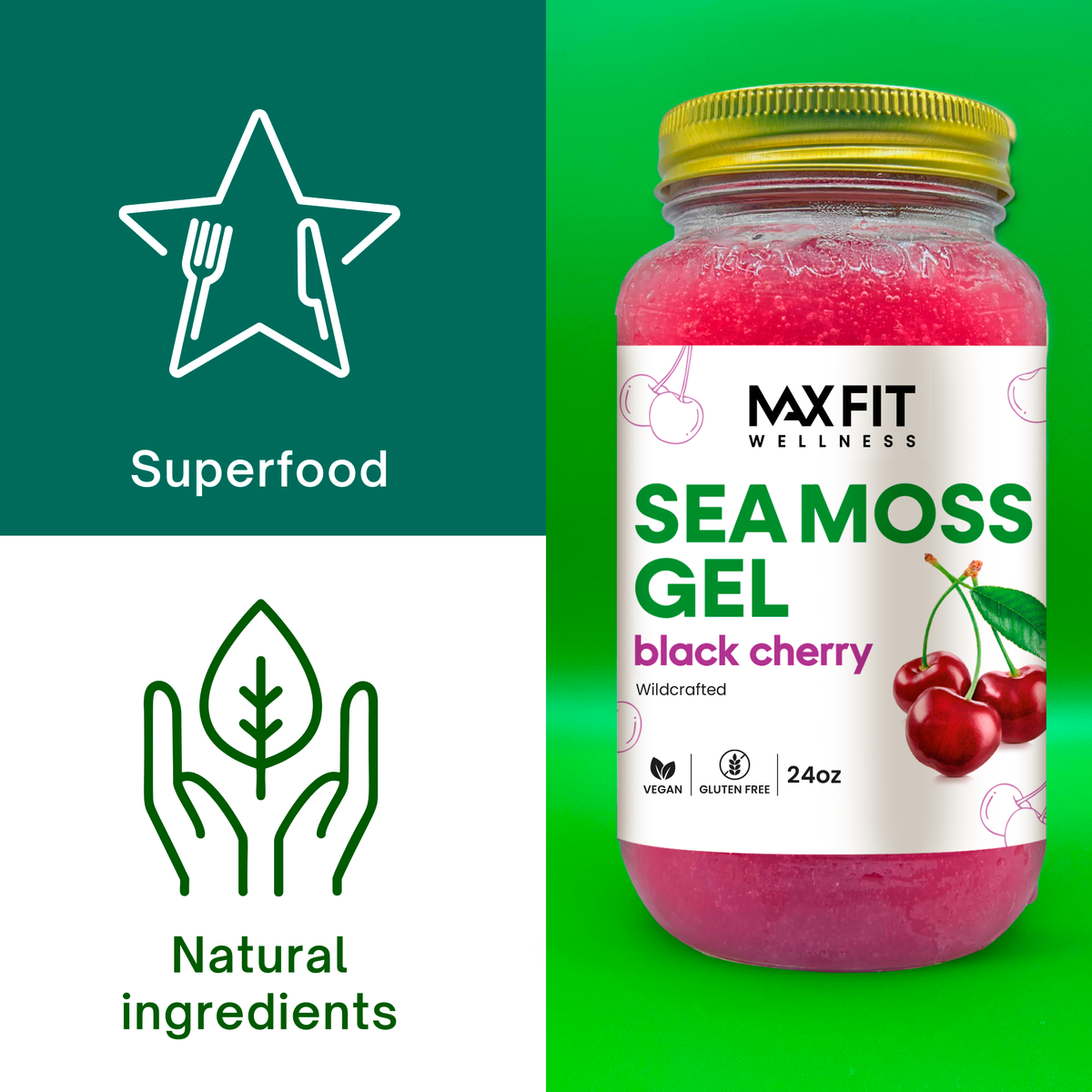Black Cherry Sea Moss Gel 24oz