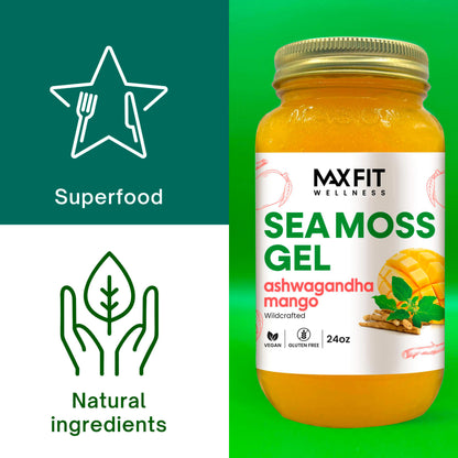 Ashwagandha Mango Sea Moss Gel 24oz