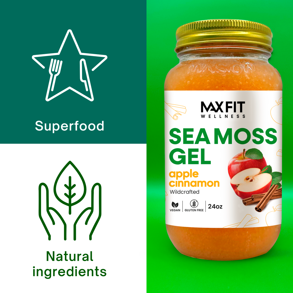 Apple Cinnamon Sea Moss Gel 24oz