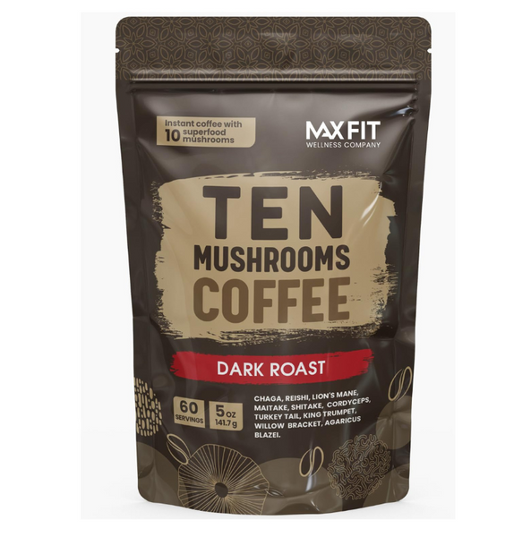 Dark Roast Instant Mushroom Coffee – Max Fit Wellness