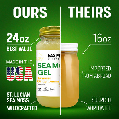 Turmeric Ginger Lemon Sea Moss Gel 24oz