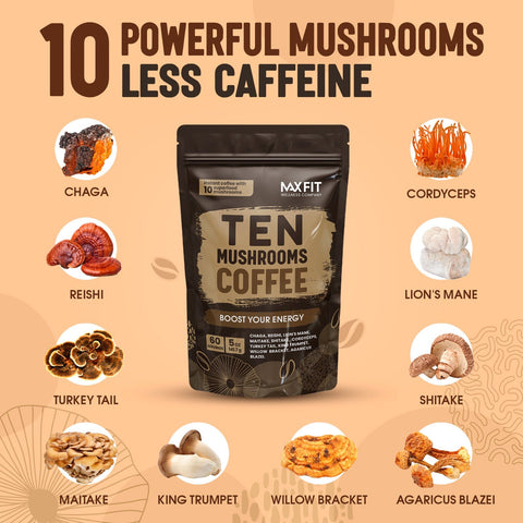 10 Mushrooms Instant Coffee – Max Fit Wellness