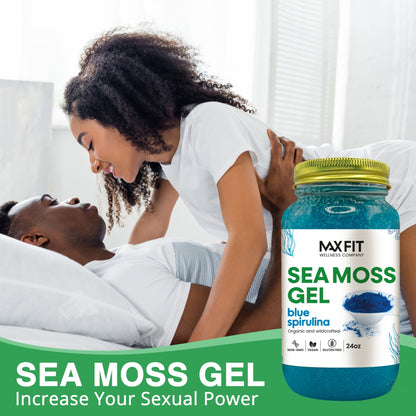 Blue Spirulina Sea Moss Gel Organic 24oz - 1800SEAMOSS.com