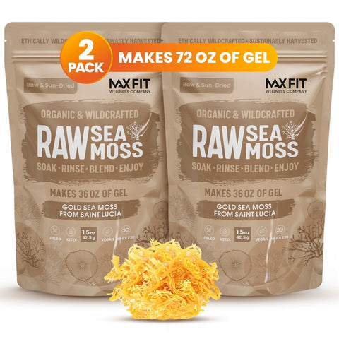 Sea Moss 2-Pack | Makes 72oz of Gel | Wild Harvested - Max Fit Wellness
