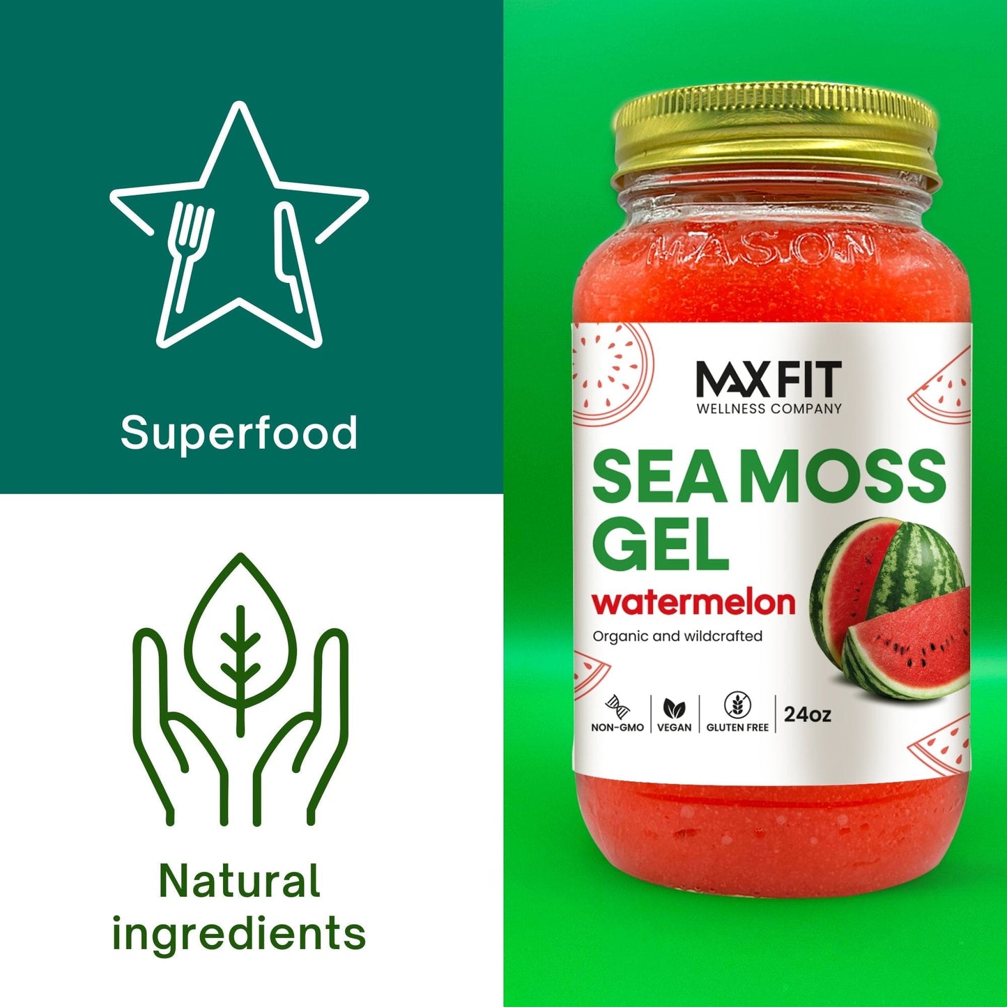 WATERMELON SEA MOSS GEL 24oz - 1800SEAMOSS.com